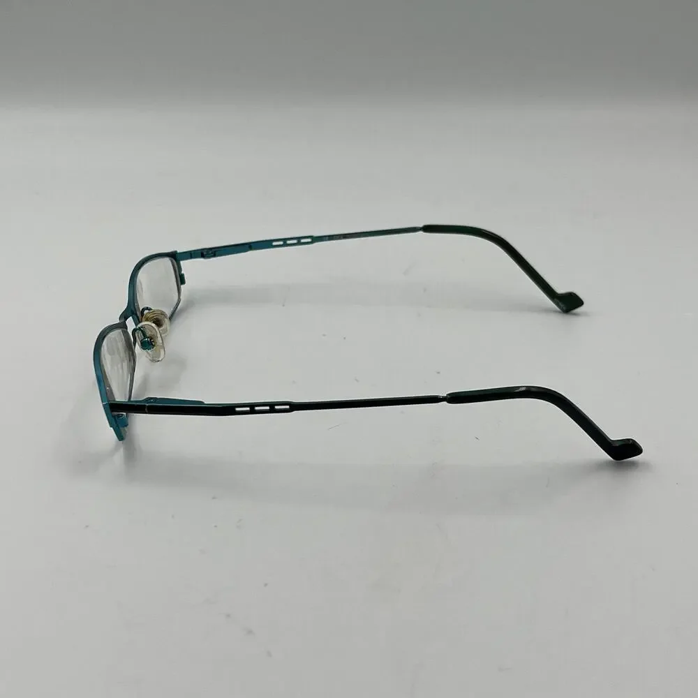 OGI Eyewear Heritage Women's Metal Eyeglasses Black Teal Frames w/Case 2232